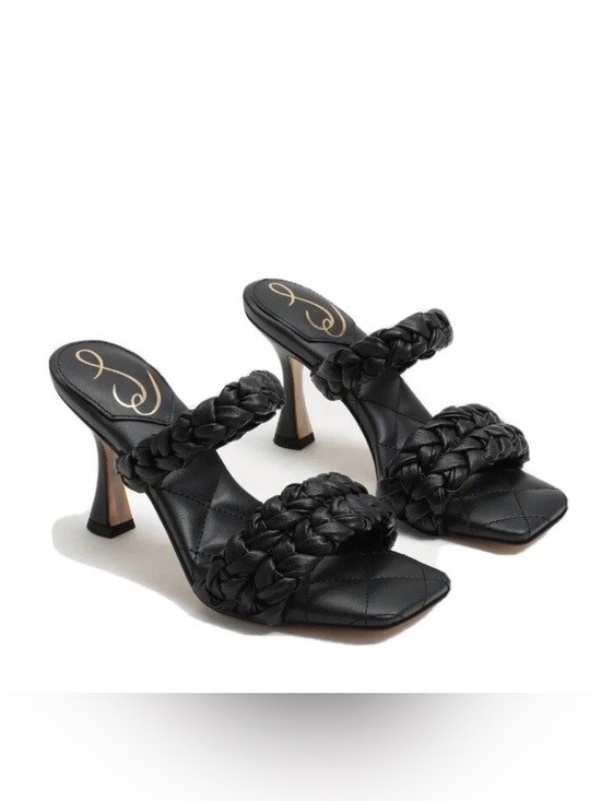 Sam Edelman Shoes - Sam Edelman Black Braided Strap High Heel Mules - Women
